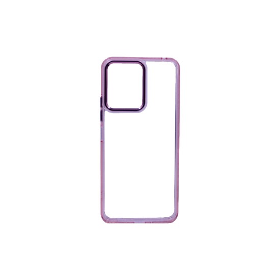 Capa de Silicone Transparente para Xiaomi Redmi 13C/Poco C65 Rosa